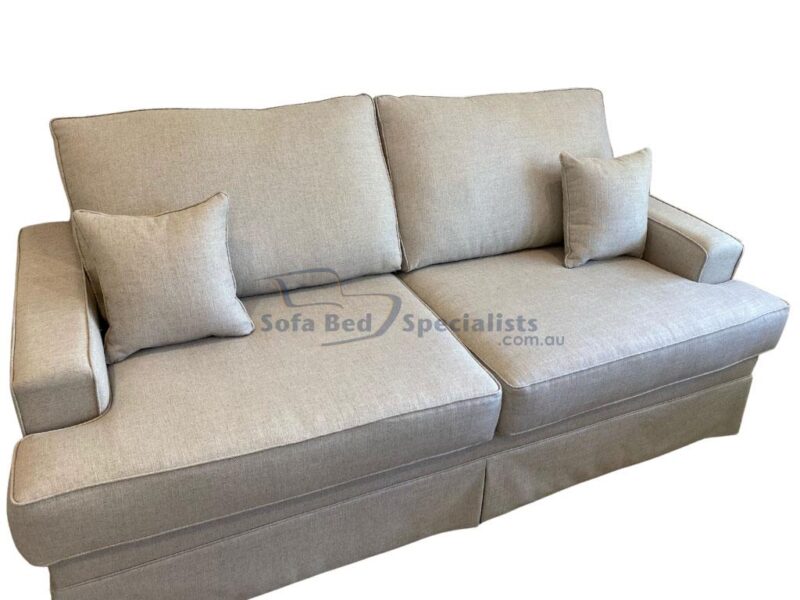 Melissa 3 Seater Sofa Bed with skirt warwick husk marble
