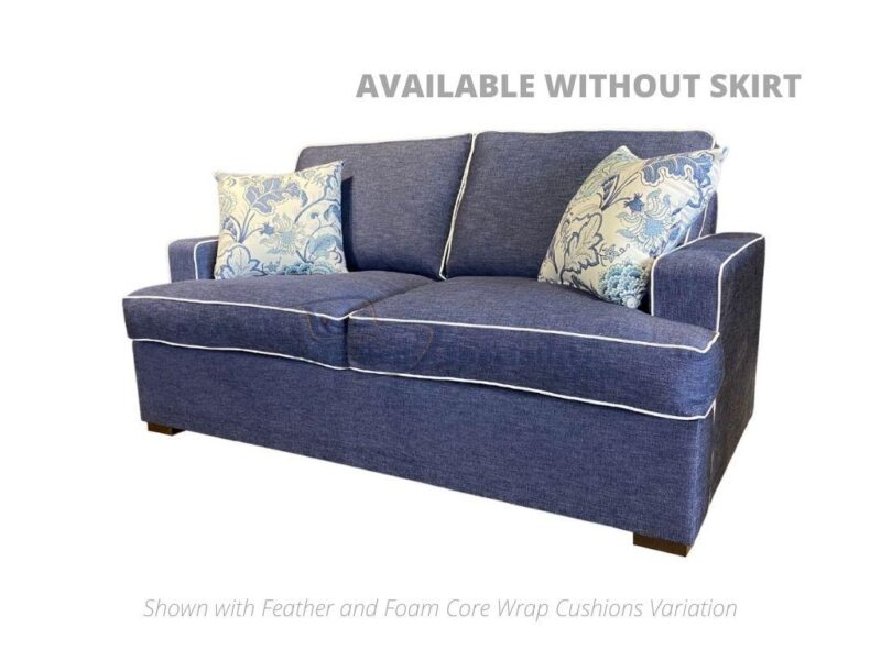 Melissa Double Sofa Bed without skirt with Feather and Foam Core Wrap Cushions Variation