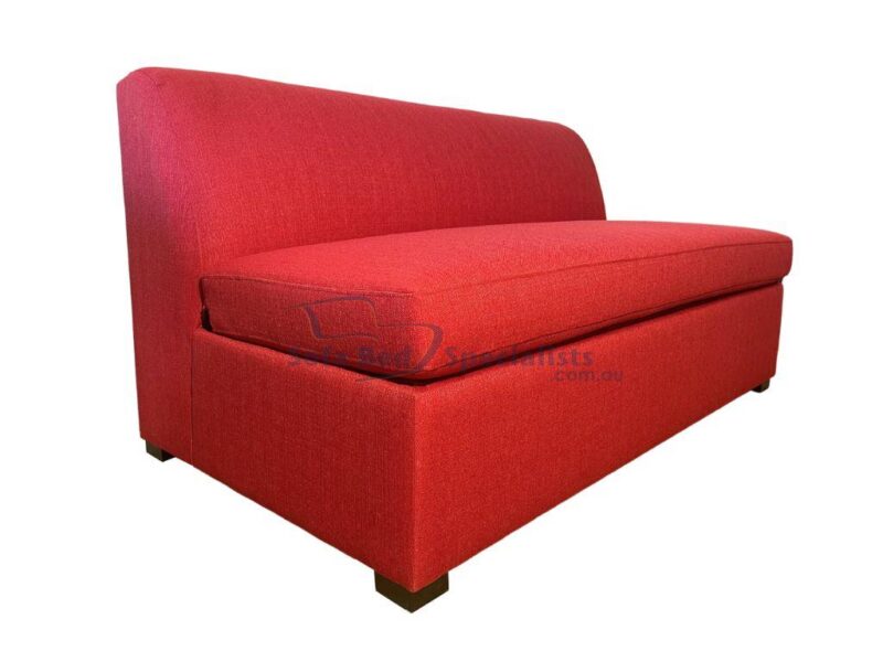 Brisbane Armless Double Sofa Bed Profile Delight Crimson e2