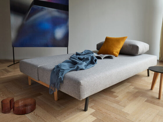 Double Recast with Timber Arms Sofabed - Sofa Bed Specialists