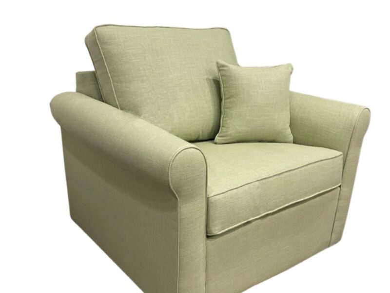 London Single Chair Bed Keystone Lime Fabric